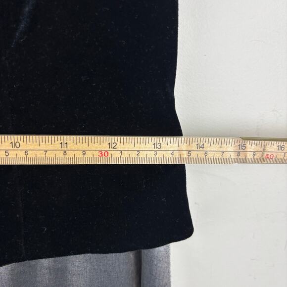 Vintage Dave & Johnny Black Velvet Strapless Cocktail Prom Dress Y2K Sz 6 - Picture 8 of 9